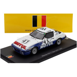 SPARK MODEL MAZDA RX-7 TEAM MOTUL TWR N 41 24h SPA 1981 PETE LOVETT - WIN PERCY - WHITE BLUE 1/43