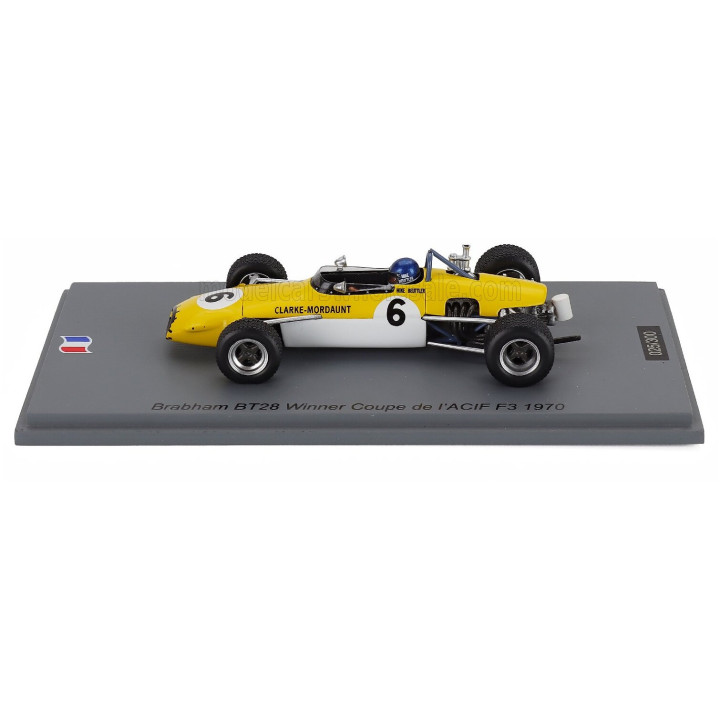 SPARK MODEL BRABHAM F3 BT28 N 6 WINNER ACIF 1970 MIKE BEUTTLER - YELLOW WHITE 1/43