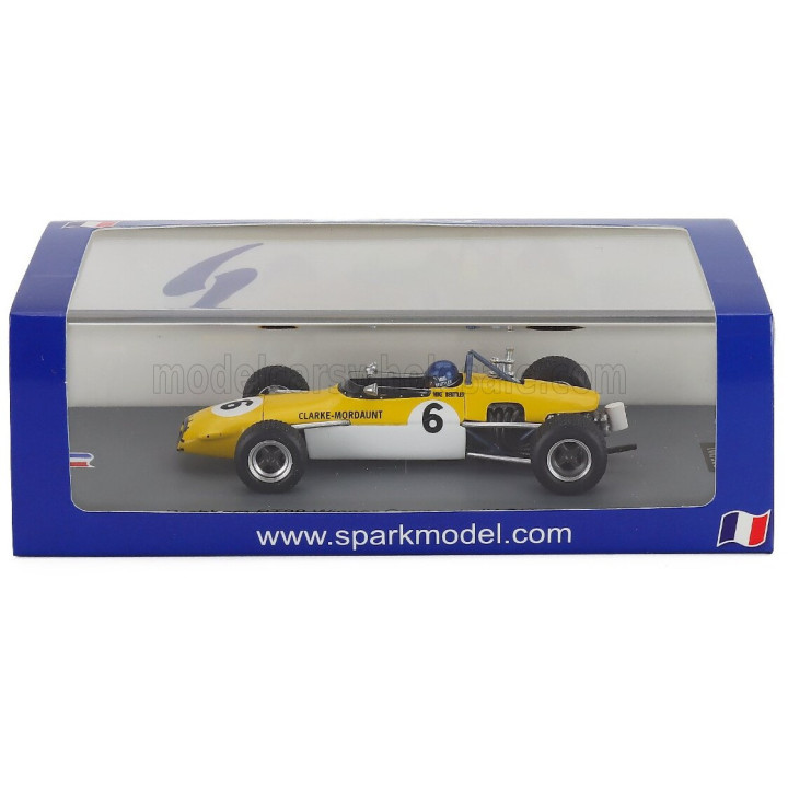 SPARK MODEL BRABHAM F3 BT28 N 6 WINNER ACIF 1970 MIKE BEUTTLER - YELLOW WHITE 1/43