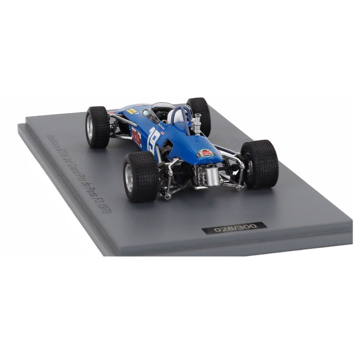 SPARK MODEL BRABHAM F3 BT28 N 19 3rd PARIS GP 1970 BOB WOLLEK - LIGHT BLUE 1/43