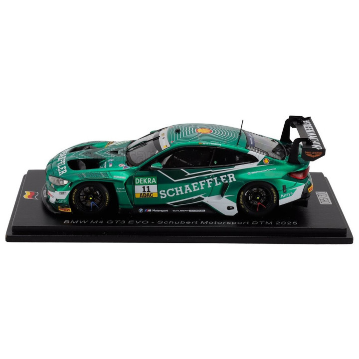 SPARK MODEL BMW 4-SERIES M4 GT3 TEAM SCHUBERT MOTORSPORT N 11 SEASON 2025 MARCO WITTMANN - GREEN BLACK 1/43