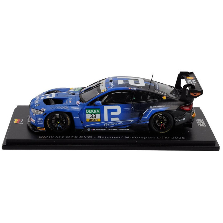 SPARK MODEL BMW 4-SERIES M4 GT3 TEAM SCHUBERT MOTORSPORT N 33 DTM SEASON 2025 RENE RAST - BLUE BLACK 1/43