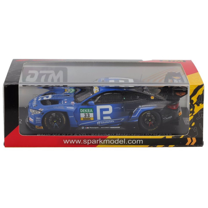 SPARK MODEL BMW 4-SERIES M4 GT3 TEAM SCHUBERT MOTORSPORT N 33 DTM SEASON 2025 RENE RAST - BLUE BLACK 1/43