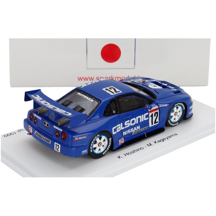 SPARK MODEL NISSAN SKYLINE GT-R (R34) 3.0L TWIN TURBO V6 TEAM CALSONIC IMPUL N 12 JGTC GT500 1999 KAZUYOSHI HOSHINO - MASAHYKO