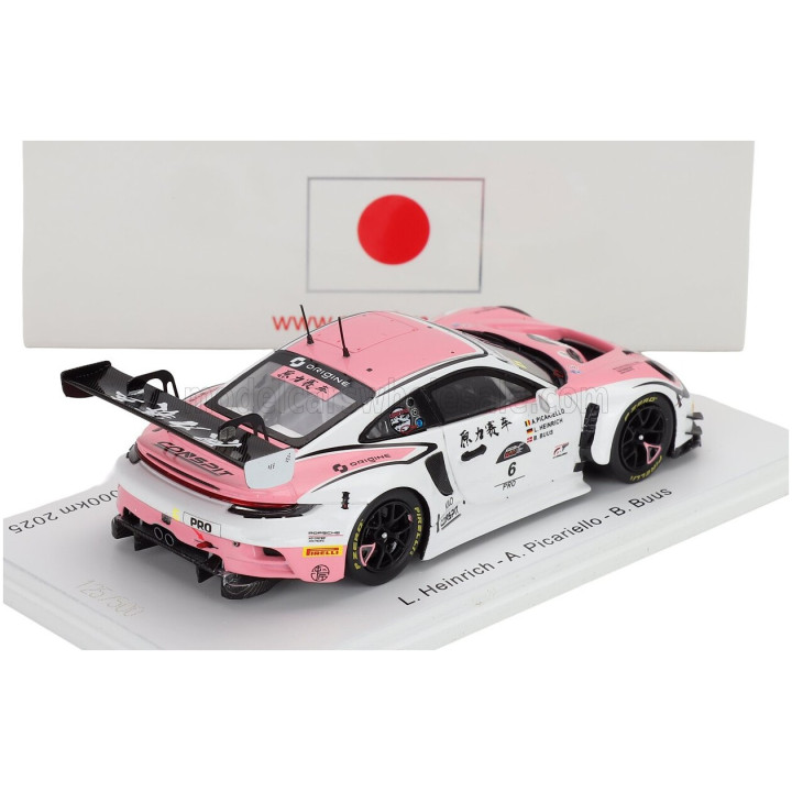 SPARK MODEL PORSCHE 911 992 GT3 R TEAM ORIGINE MOTORSPORT N 6 5th 1000km SUZUKA 2025 LAURIN HEINRICH - ALESSIO PICARIELLO
