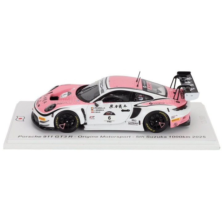 SPARK MODEL PORSCHE 911 992 GT3 R TEAM ORIGINE MOTORSPORT N 6 5th 1000km SUZUKA 2025 LAURIN HEINRICH - ALESSIO PICARIELLO
