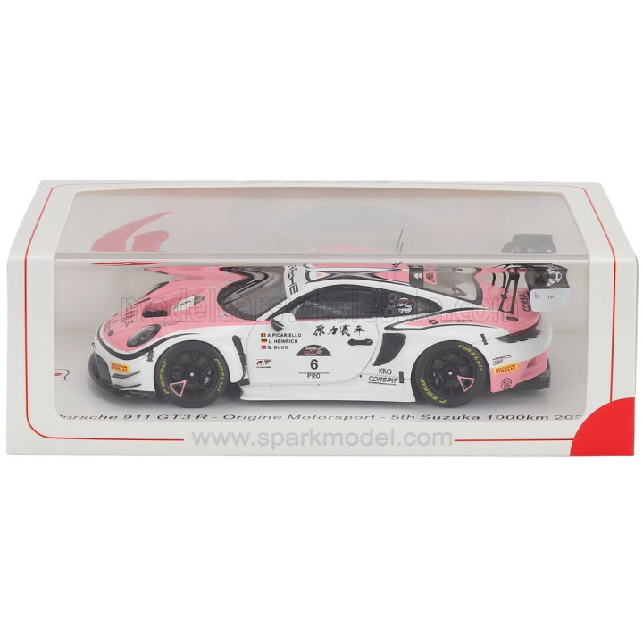 SPARK MODEL PORSCHE 911 992 GT3 R TEAM ORIGINE MOTORSPORT N 6 5th 1000km SUZUKA 2025 LAURIN HEINRICH - ALESSIO PICARIELLO