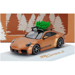 SPARK MODEL PORSCHE 911 992-2 CARRERA S COUPE 2024 - CHRISTMAS EDITION 2025 - GOLD 1/43