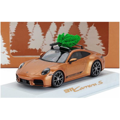 SPARK MODEL PORSCHE 911 992-2 CARRERA S COUPE 2024 - CHRISTMAS EDITION 2025 - GOLD 1/43