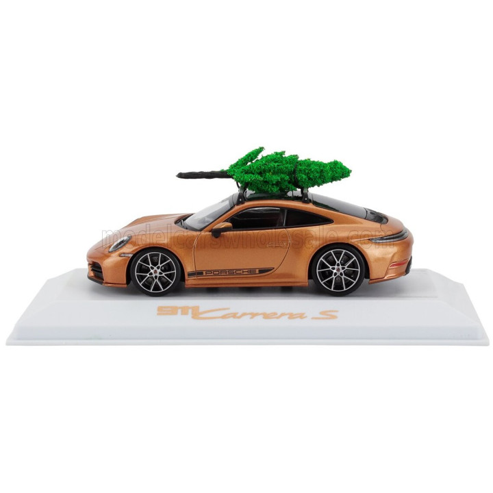 SPARK MODEL PORSCHE 911 992-2 CARRERA S COUPE 2024 - CHRISTMAS EDITION 2025 - GOLD 1/43