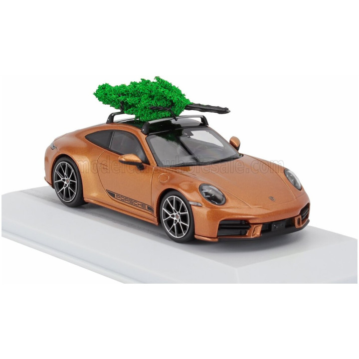 SPARK MODEL PORSCHE 911 992-2 CARRERA S COUPE 2024 - CHRISTMAS EDITION 2025 - GOLD 1/43