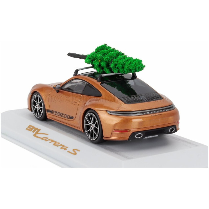 SPARK MODEL PORSCHE 911 992-2 CARRERA S COUPE 2024 - CHRISTMAS EDITION 2025 - GOLD 1/43