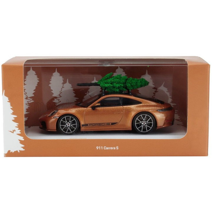 SPARK MODEL PORSCHE 911 992-2 CARRERA S COUPE 2024 - CHRISTMAS EDITION 2025 - GOLD 1/43