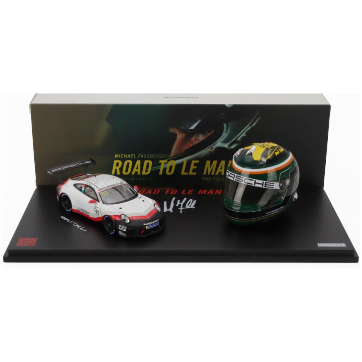 SPARK MODEL PORSCHE 911 991 RSR TEAM PROTON COMPETITION RACING N 93 ELMS (EUROPEAN LE MANS SERIES) 2021 + CASCO HELMET SCALE