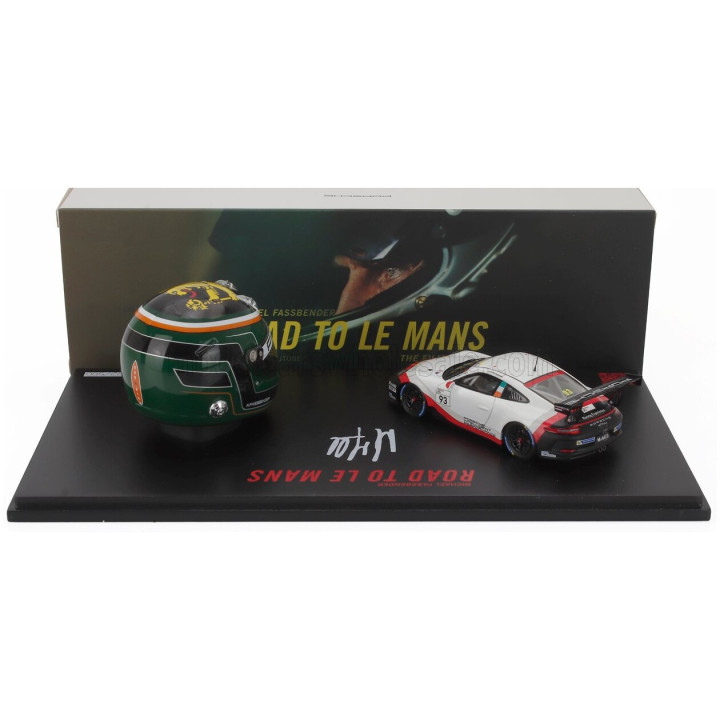 SPARK MODEL PORSCHE 911 991 RSR TEAM PROTON COMPETITION RACING N 93 ELMS (EUROPEAN LE MANS SERIES) 2021 + CASCO HELMET SCALE