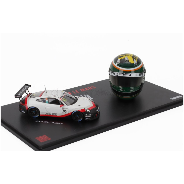 SPARK MODEL PORSCHE 911 991 RSR TEAM PROTON COMPETITION RACING N 93 ELMS (EUROPEAN LE MANS SERIES) 2021 + CASCO HELMET SCALE