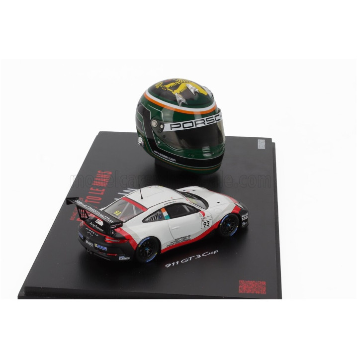 SPARK MODEL PORSCHE 911 991 RSR TEAM PROTON COMPETITION RACING N 93 ELMS (EUROPEAN LE MANS SERIES) 2021 + CASCO HELMET SCALE