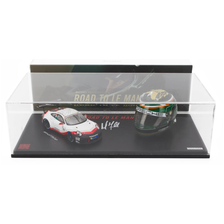 SPARK MODEL PORSCHE 911 991 RSR TEAM PROTON COMPETITION RACING N 93 ELMS (EUROPEAN LE MANS SERIES) 2021 + CASCO HELMET SCALE