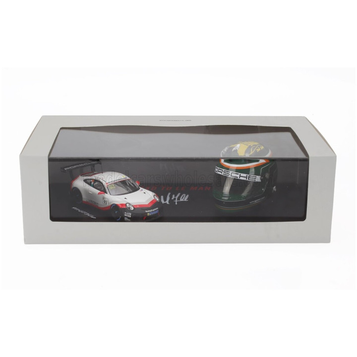 SPARK MODEL PORSCHE 911 991 RSR TEAM PROTON COMPETITION RACING N 93 ELMS (EUROPEAN LE MANS SERIES) 2021 + CASCO HELMET SCALE