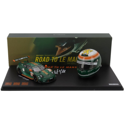 SPARK MODEL PORSCHE 911 991 RSR TEAM PROTON COMPETITION RACING N 93 ELMS (EUROPEAN LE MANS SERIES) 2020 + CASCO HELMET SCALE