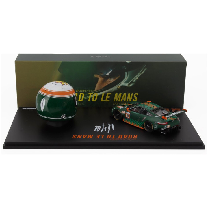 SPARK MODEL PORSCHE 911 991 RSR TEAM PROTON COMPETITION RACING N 93 ELMS (EUROPEAN LE MANS SERIES) 2020 + CASCO HELMET SCALE