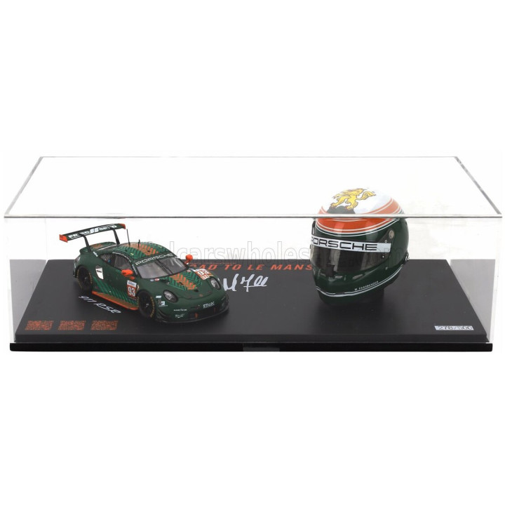SPARK MODEL PORSCHE 911 991 RSR TEAM PROTON COMPETITION RACING N 93 ELMS (EUROPEAN LE MANS SERIES) 2020 + CASCO HELMET SCALE
