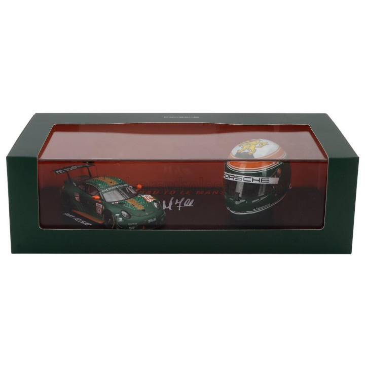 SPARK MODEL PORSCHE 911 991 RSR TEAM PROTON COMPETITION RACING N 93 ELMS (EUROPEAN LE MANS SERIES) 2020 + CASCO HELMET SCALE