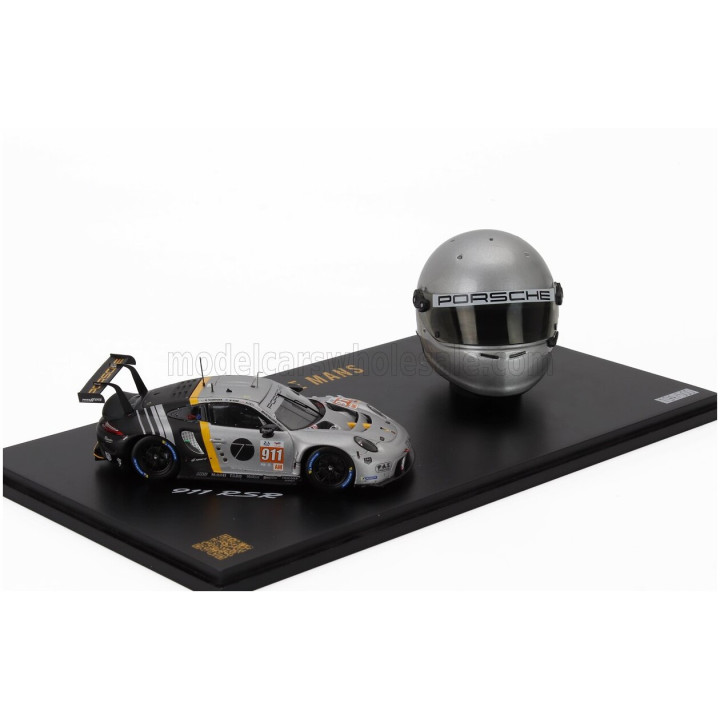 SPARK MODEL PORSCHE SET 911 991-2 RSR TEAM PROTON COMPETITION N 911 24h LE MANS 2023 + CASCO HELMET SCALE 1/5 MICHAEL