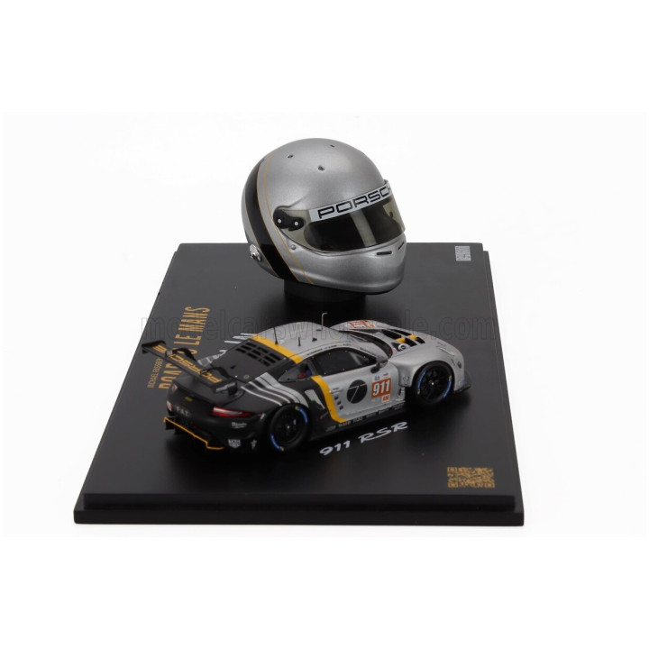 SPARK MODEL PORSCHE SET 911 991-2 RSR TEAM PROTON COMPETITION N 911 24h LE MANS 2023 + CASCO HELMET SCALE 1/5 MICHAEL