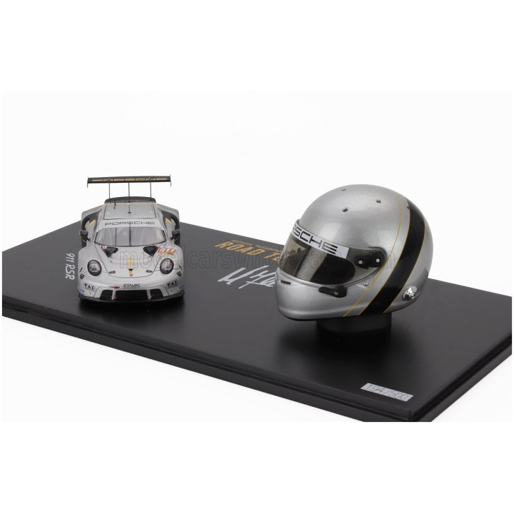 SPARK MODEL PORSCHE SET 911 991-2 RSR TEAM PROTON COMPETITION N 911 24h LE MANS 2023 + CASCO HELMET SCALE 1/5 MICHAEL