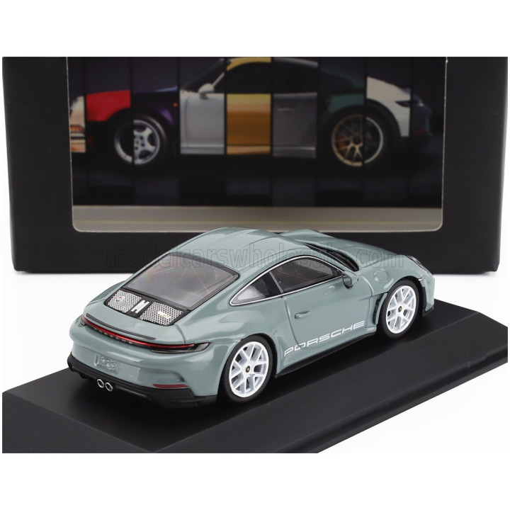 SPARK MODEL PORSCHE 911 992 S/T COUPE 2024 - LIGHT GREEN MET 1/43