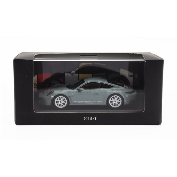 SPARK MODEL PORSCHE 911 992 S/T COUPE 2024 - LIGHT GREEN MET 1/43
