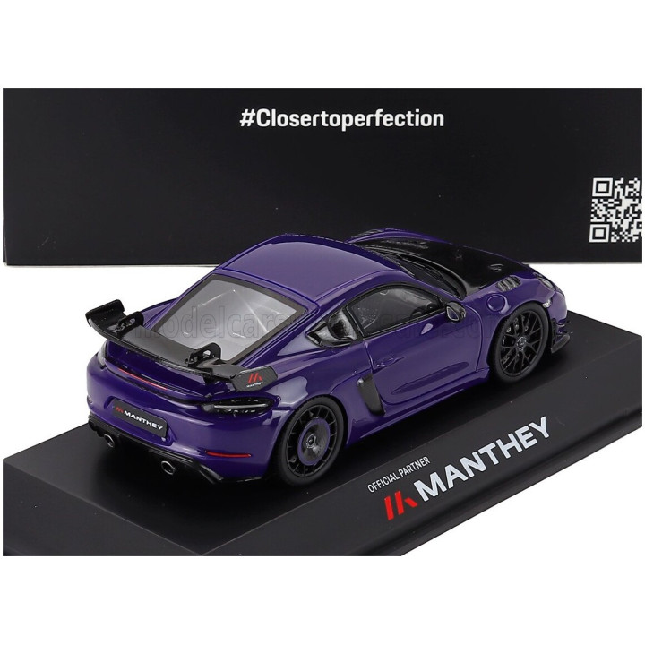 SPARK MODEL PORSCHE 718 (982) CAYMAN GT4 RS MANTHEY KIT 2024 - ULTRAVIOLET PURPLE BLACK 1/43
