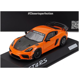 SPARK MODEL PORSCHE 718 (982) CAYMAN GT4 RS MANTHEY KIT 2024 - PASTEL ORANGE BLACK 1/43