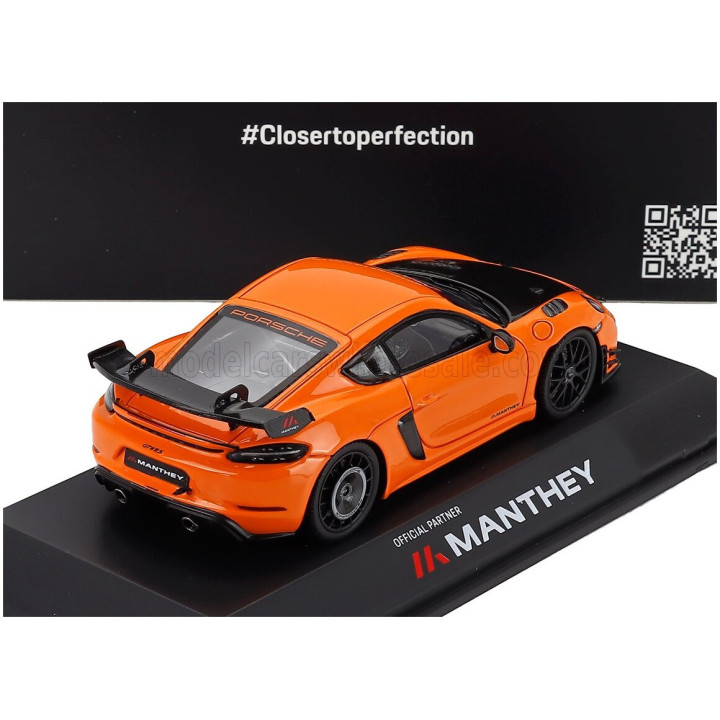 SPARK MODEL PORSCHE 718 (982) CAYMAN GT4 RS MANTHEY KIT 2024 - PASTEL ORANGE BLACK 1/43