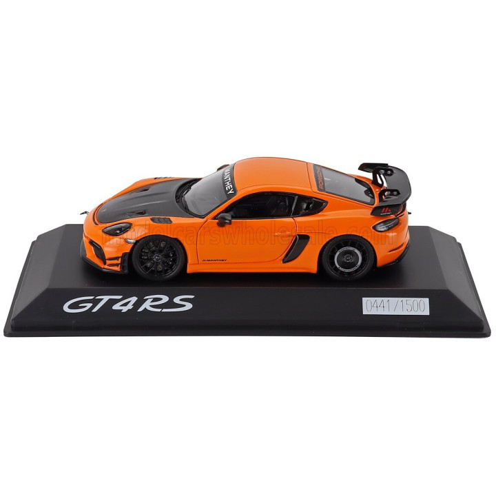 SPARK MODEL PORSCHE 718 (982) CAYMAN GT4 RS MANTHEY KIT 2024 - PASTEL ORANGE BLACK 1/43