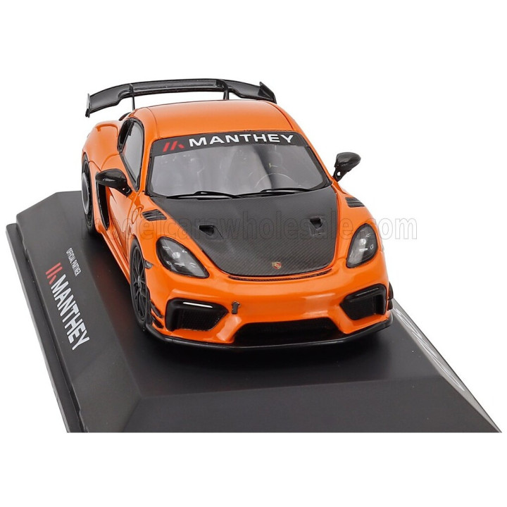 SPARK MODEL PORSCHE 718 (982) CAYMAN GT4 RS MANTHEY KIT 2024 - PASTEL ORANGE BLACK 1/43