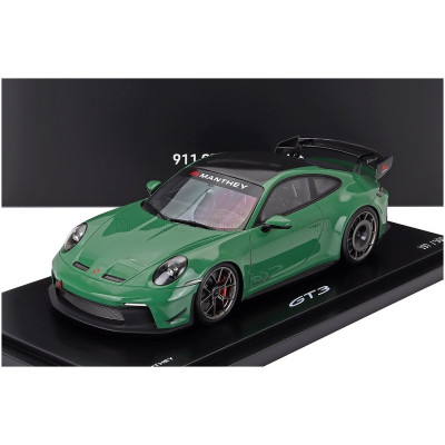 SPARK MODEL PORSCHE 911 992-2 GT3 COUPE MANTHEY KIT 2024 - CON VETRINA - WITH SHOWCASE - AURATIUM GREEN 1/18
