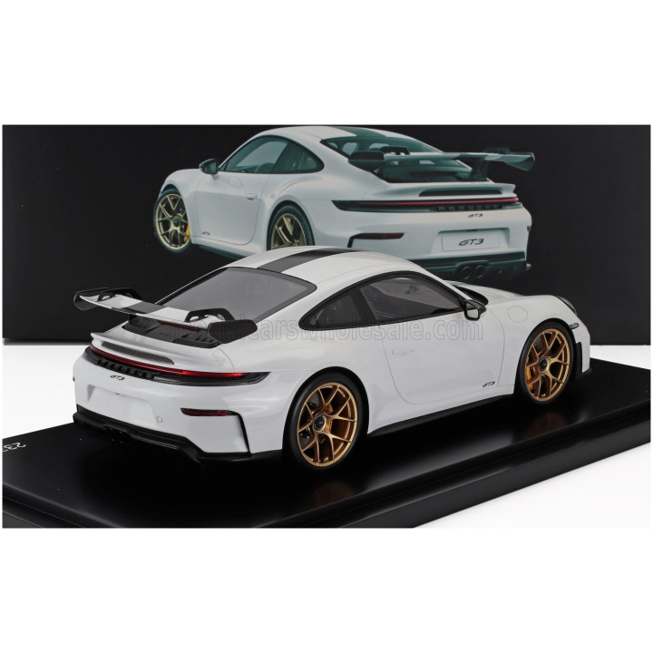 SPARK MODEL PORSCHE 911 992-2 GT3 COUPE 2024 - CON VETRINA - WITH SHOWCASE - WHITE 1/18