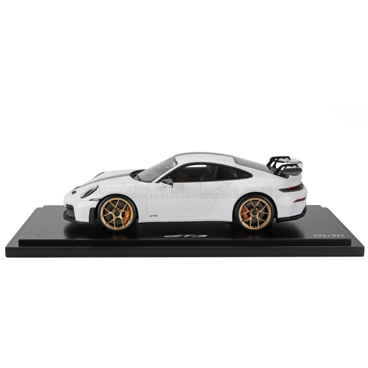 SPARK MODEL PORSCHE 911 992-2 GT3 COUPE 2024 - CON VETRINA - WITH SHOWCASE - WHITE 1/18