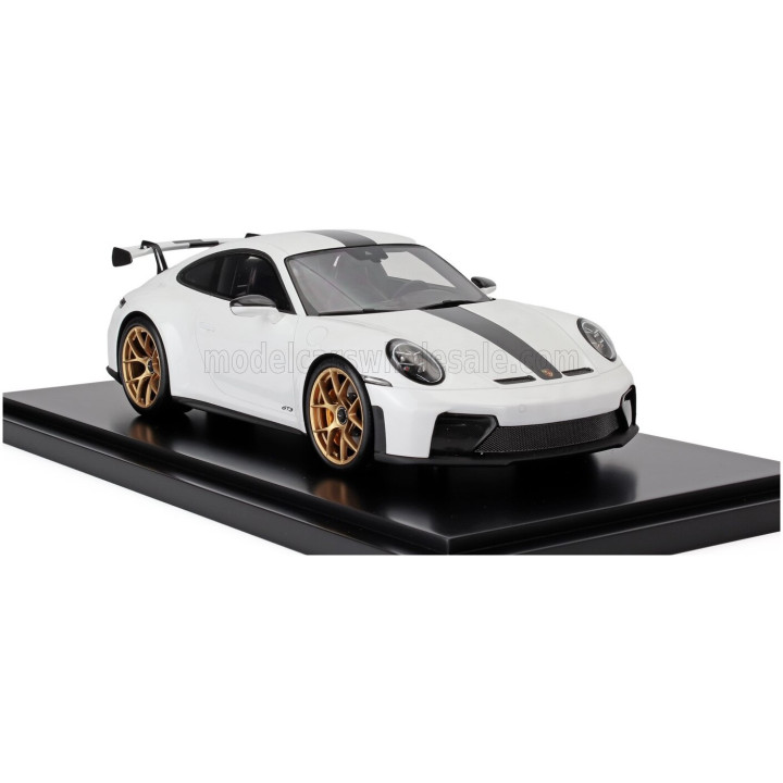 SPARK MODEL PORSCHE 911 992-2 GT3 COUPE 2024 - CON VETRINA - WITH SHOWCASE - WHITE 1/18