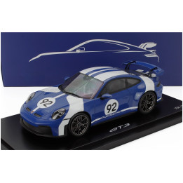 SPARK MODEL PORSCHE 911 992-2 GT3 N 92 COUPE VELOCITY DESIGN 2025 - CON VETRINA - WITH SHOWCASE - BLUE WHITE 1/18