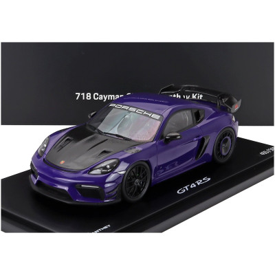 SPARK MODEL PORSCHE 718 (982) CAYMAN GT4 RS MANTHEY KIT 2024 - CON VETRINA - WITH SHOWCASE - ULTRAVIOLET PURPLE BLACK 1/18