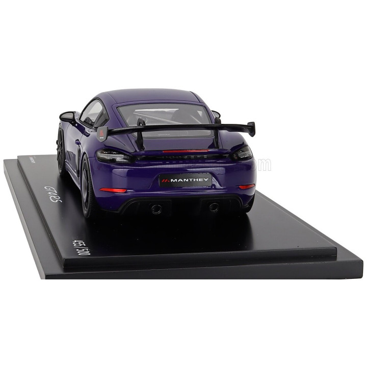 SPARK MODEL PORSCHE 718 (982) CAYMAN GT4 RS MANTHEY KIT 2024 - CON VETRINA - WITH SHOWCASE - ULTRAVIOLET PURPLE BLACK 1/18