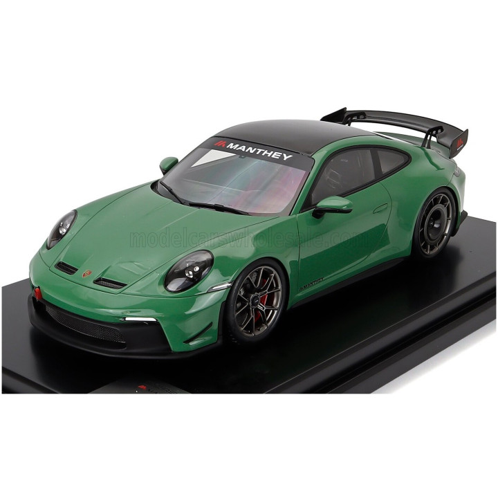 SPARK MODEL PORSCHE 911 992-2 GT3 COUPE MANTHEY KIT 2024 - CON VETRINA - WITH SHOWCASE - AURATIUM GREEN 1/12