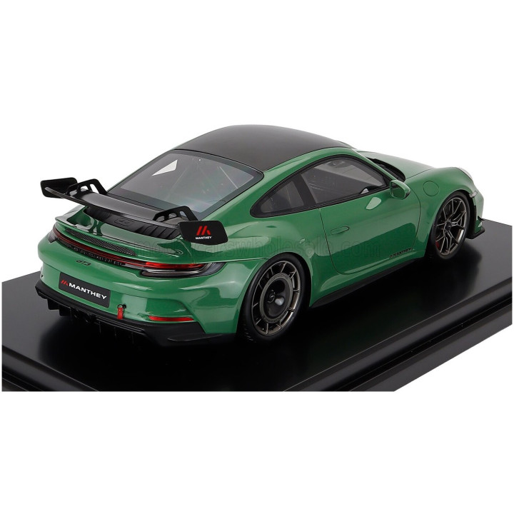 SPARK MODEL PORSCHE 911 992-2 GT3 COUPE MANTHEY KIT 2024 - CON VETRINA - WITH SHOWCASE - AURATIUM GREEN 1/12