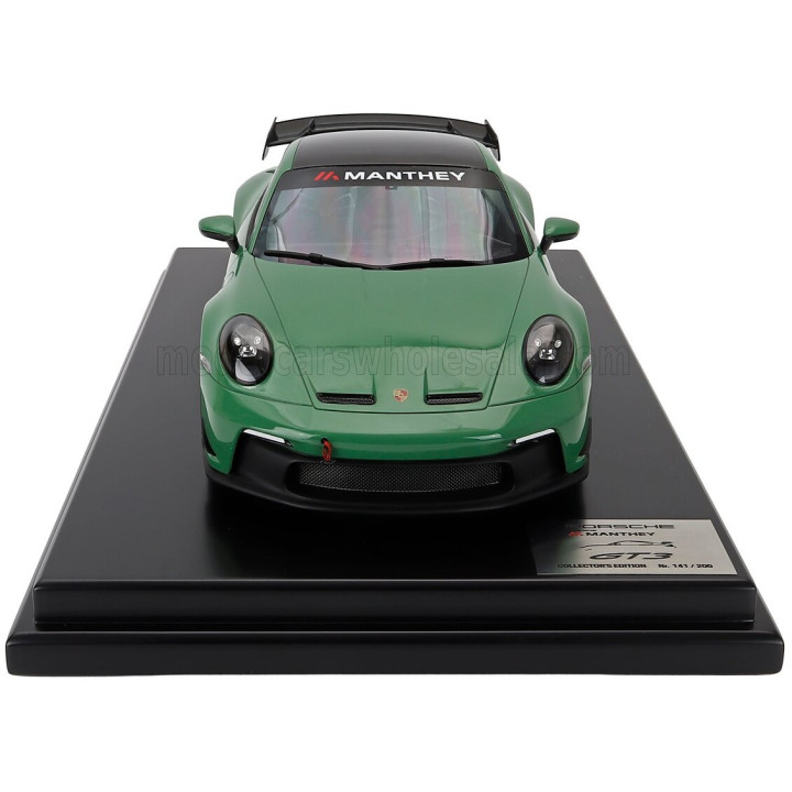 SPARK MODEL PORSCHE 911 992-2 GT3 COUPE MANTHEY KIT 2024 - CON VETRINA - WITH SHOWCASE - AURATIUM GREEN 1/12