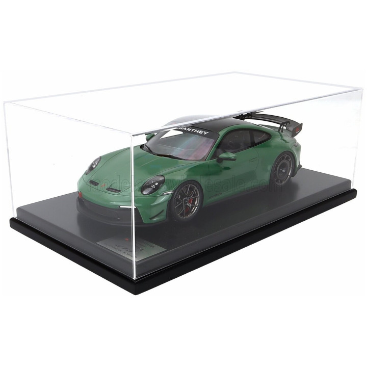 SPARK MODEL PORSCHE 911 992-2 GT3 COUPE MANTHEY KIT 2024 - CON VETRINA - WITH SHOWCASE - AURATIUM GREEN 1/12
