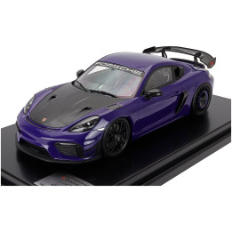 SPARK MODEL PORSCHE 718 (982) CAYMAN GT4 RS MANTHEY KIT 2024 - CON VETRINA - WITH SHOWCASE - ULTRAVIOLET PURPLE BLACK 1/12