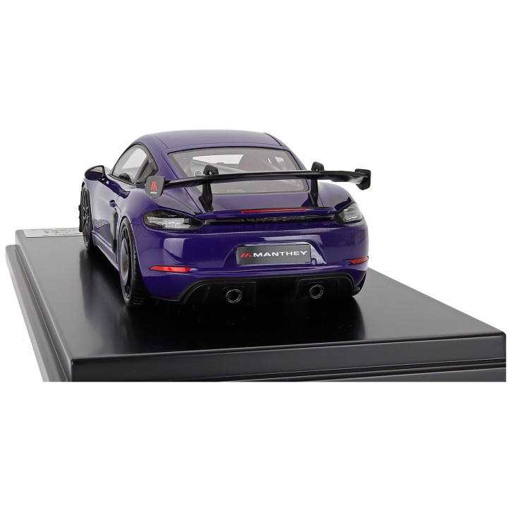 SPARK MODEL PORSCHE 718 (982) CAYMAN GT4 RS MANTHEY KIT 2024 - CON VETRINA - WITH SHOWCASE - ULTRAVIOLET PURPLE BLACK 1/12